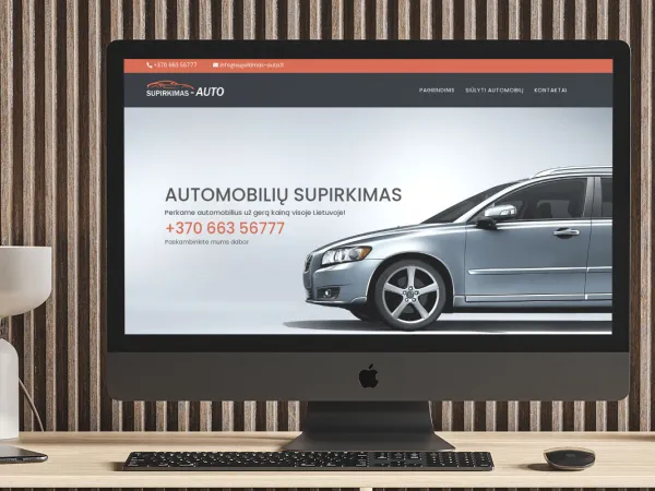 „Supirkimas-auto“ svetainė – mobilioji versija