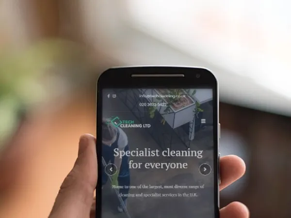 „TechCleaning Ltd“ svetainė – mobilioji versija