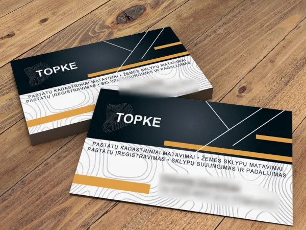 „Topkė“ dizainas – vizitinė kortelė