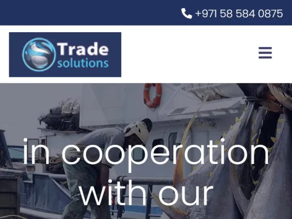 „Trade Solutions Int.“ svetainė – mobilioji versija