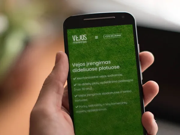 „Vejos meistras“ svetainė – mobilioji versija