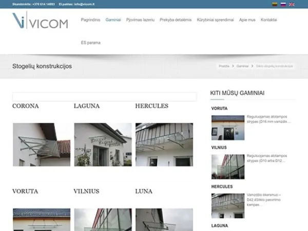 „Vicom“ svetainė – mobilioji versija