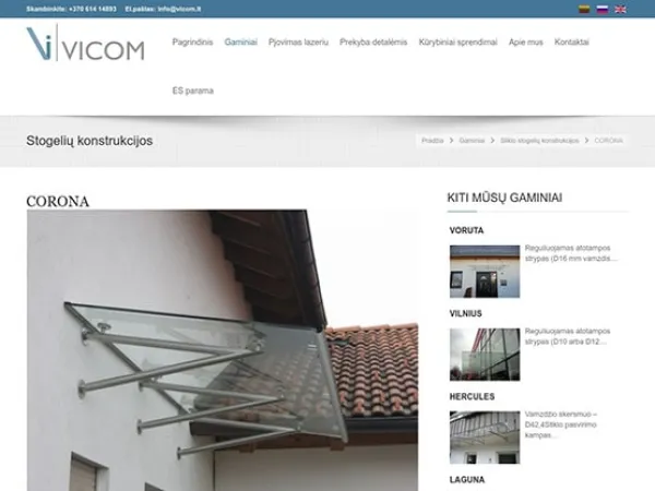 „Vicom“ svetainė – mobilioji versija