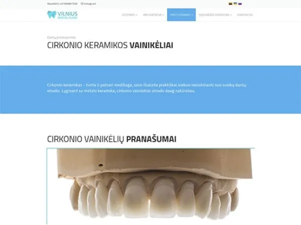 „Vilnius Dental Clinic“ svetainė – vaizdas 2