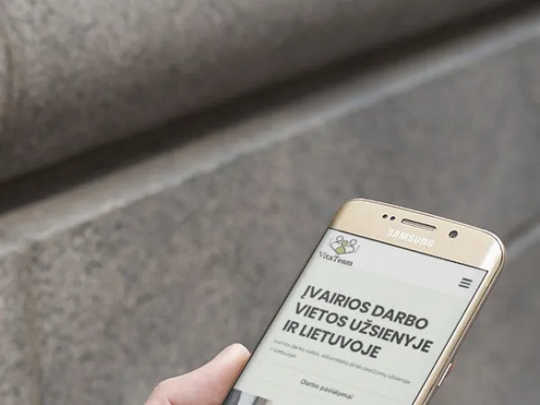 „VitaTeam“ svetainė – mobilioji versija