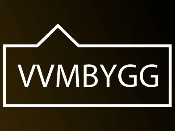 “VVMBYGG” logo – on a dark background