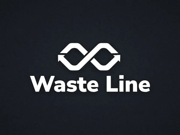 “Waste Line” logo – on a dark background