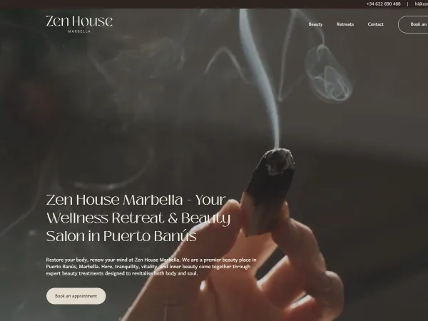 „Zen House Marbella“ el. parduotuvė – pagrindinis puslapis kompiuterio ekrane